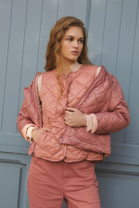Pedro del Hierro Ultralight short reversible jacket Pink