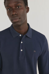Pedro del Hierro Essential long-sleeved polo shirt Blue