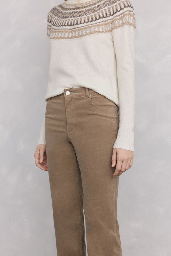 Pedro del Hierro Pantalones pana stove pipe basic Verde