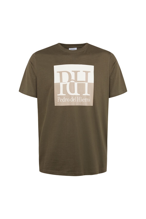 Pedro del Hierro Large logo T-shirt Green