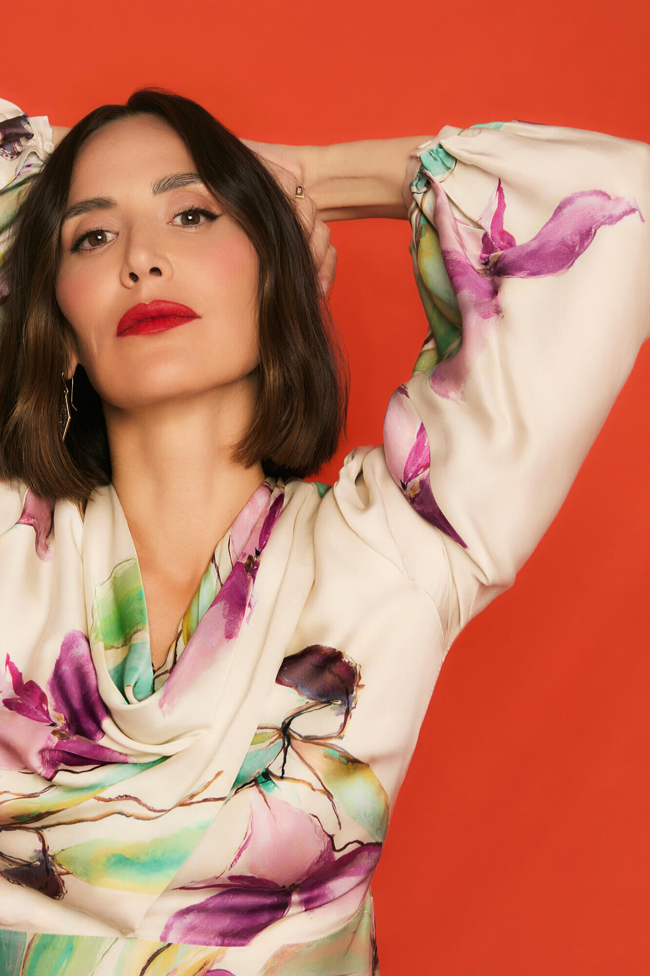 TFP by Tamara Falc&oacute; Positioned flower print dress