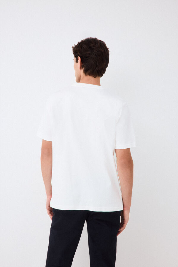 Pedro del Hierro Plain mercerized T-shirt White