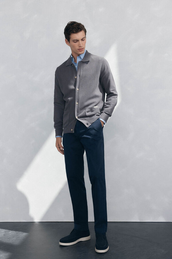 Pedro del Hierro Premium regular fit chinos pants Blue