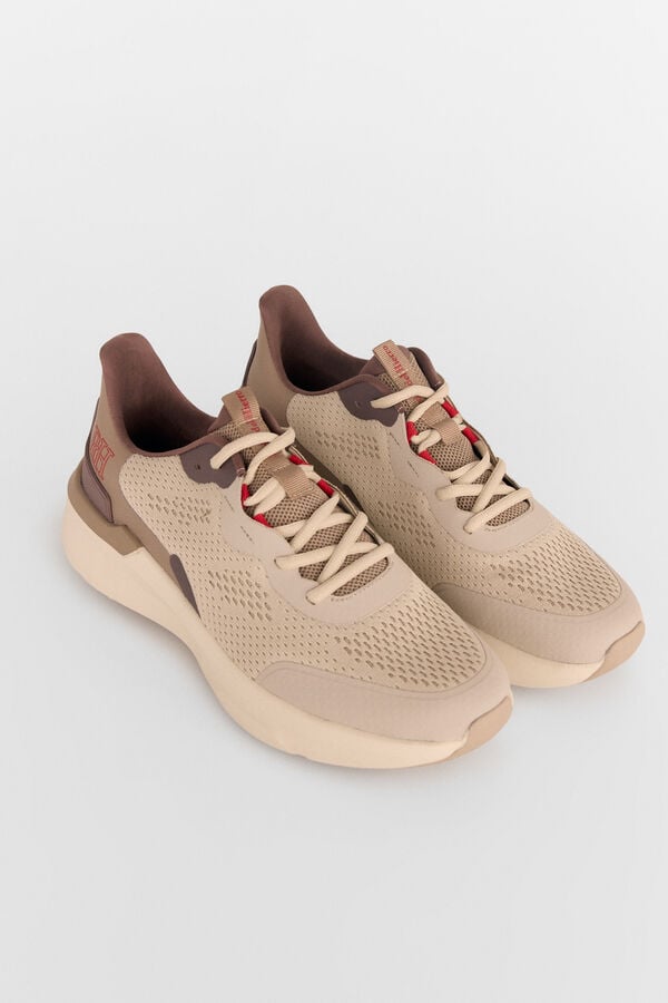 Pedro del Hierro Textile shoe with laces Brown