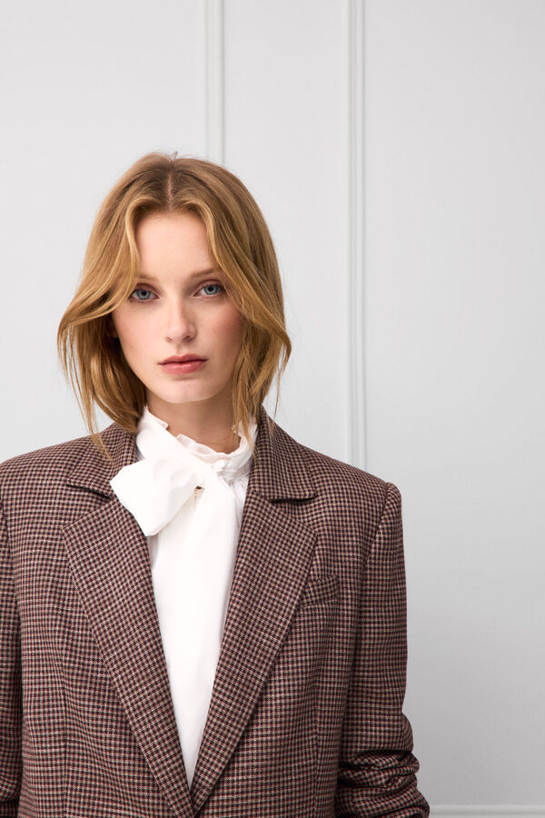 TFP by Tamara Falc&oacute; Checked blazer Brown
