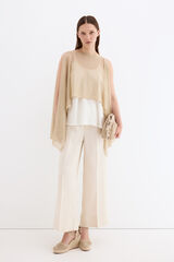 Pedro del Hierro Capa lentejuelas Crudo