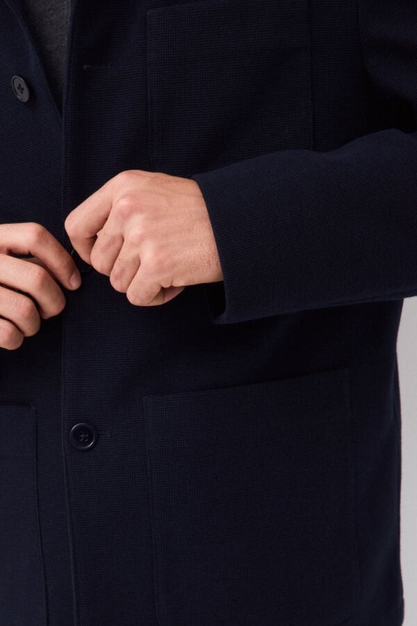 Pedro del Hierro Knit overshirt Blue