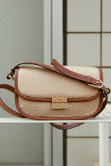 Pedro del Hierro Jacquard crossbody Beige