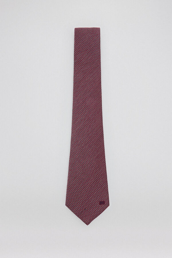 Pedro del Hierro Natural silk tie Burgundy