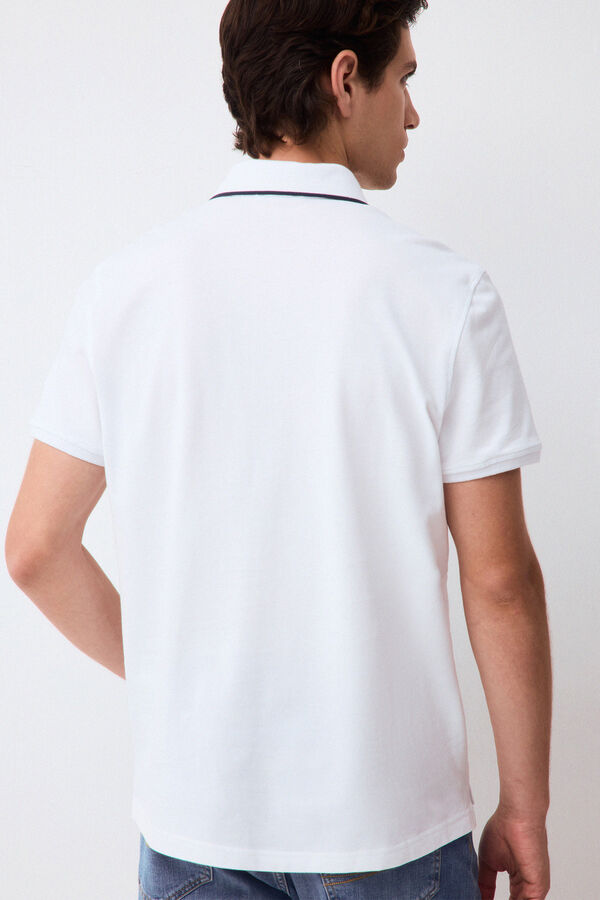 Pedro del Hierro Polo cuello fantas&iacute;a Blanco