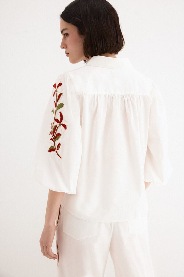 TFP by Tamara Falc&oacute; Floral embroidered blouse White