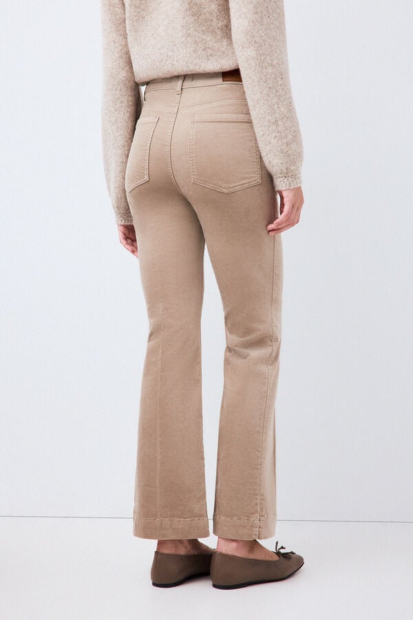 Pedro del Hierro Velvet flare trousers Brown