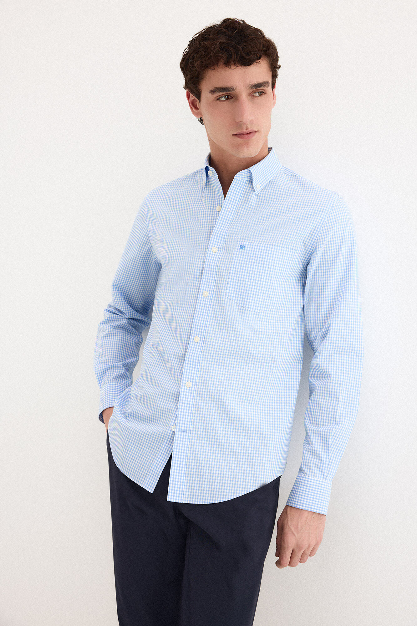 Pedro del Hierro Camisa non iron + antimanchas cuadro vichy