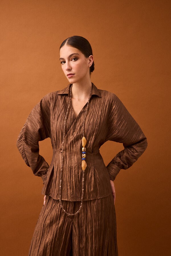 Pedro del Hierro Draped top Brown