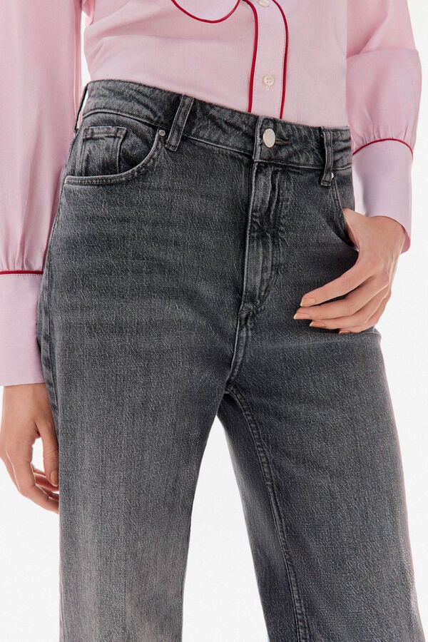 TFP by Tamara Falcó Wide-leg cropped jeans Grey