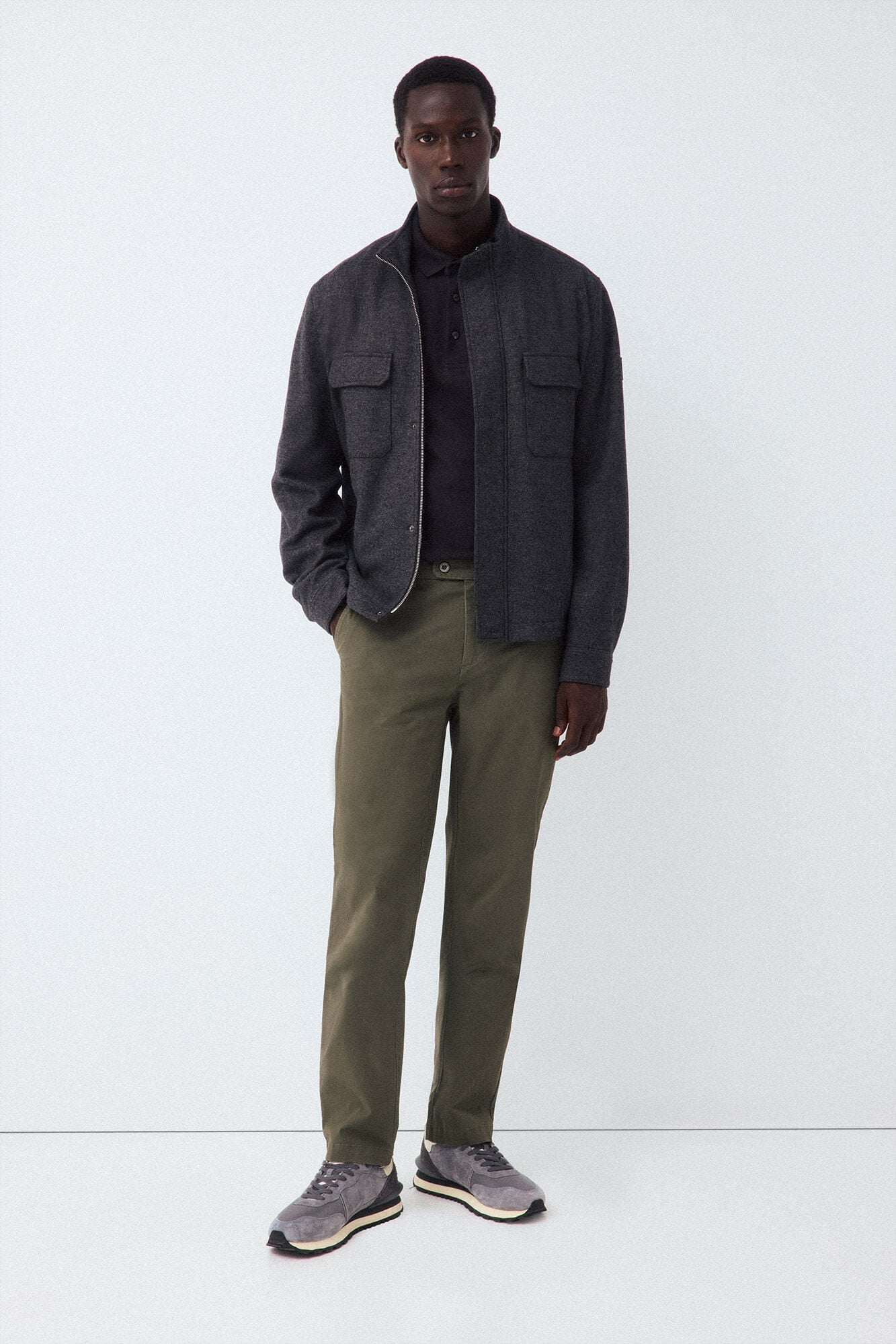 Pedro del Hierro Twill light regular dress chinos