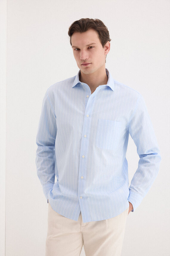 Camisa rayas popelín