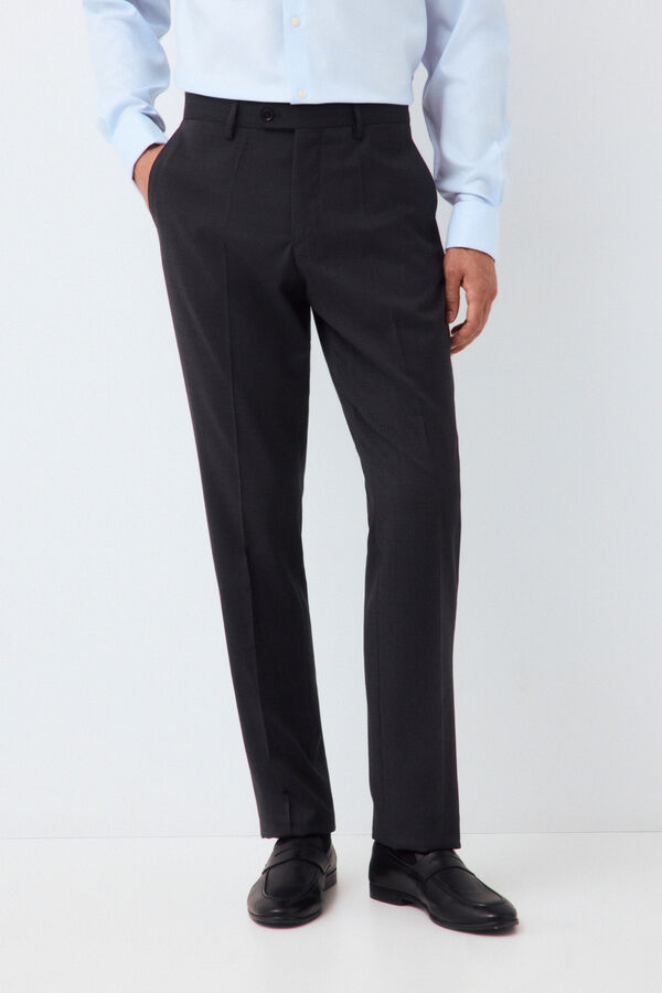 Pedro del Hierro Cal&ccedil;a de fato coordenada tailored b&aacute;sica Cizento