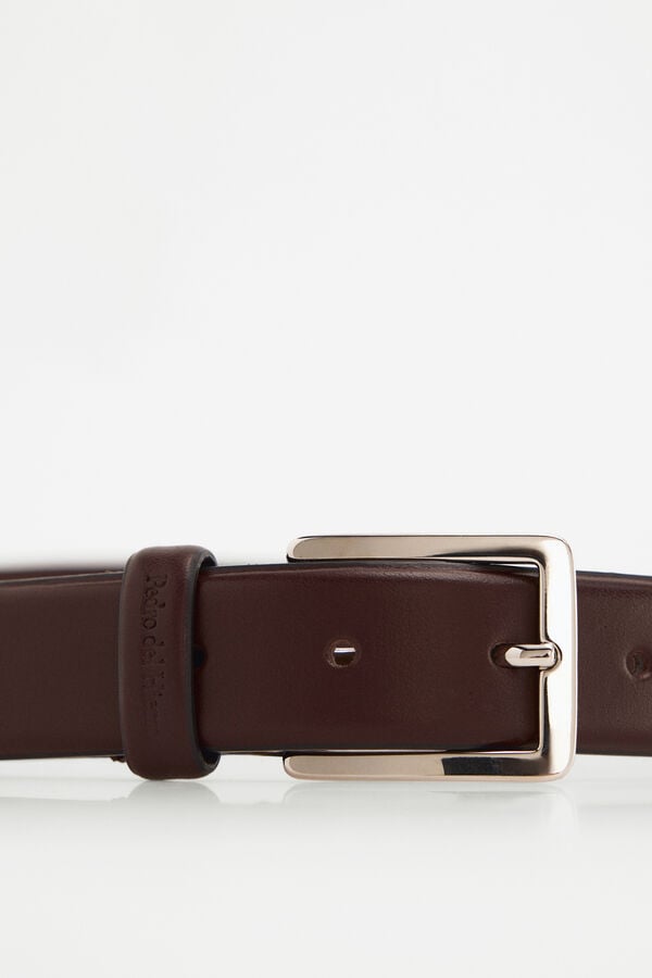 Pedro del Hierro Cinto de pele Marrom