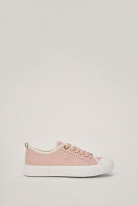 Pedro del Hierro Canvas trainer with leather details Pink