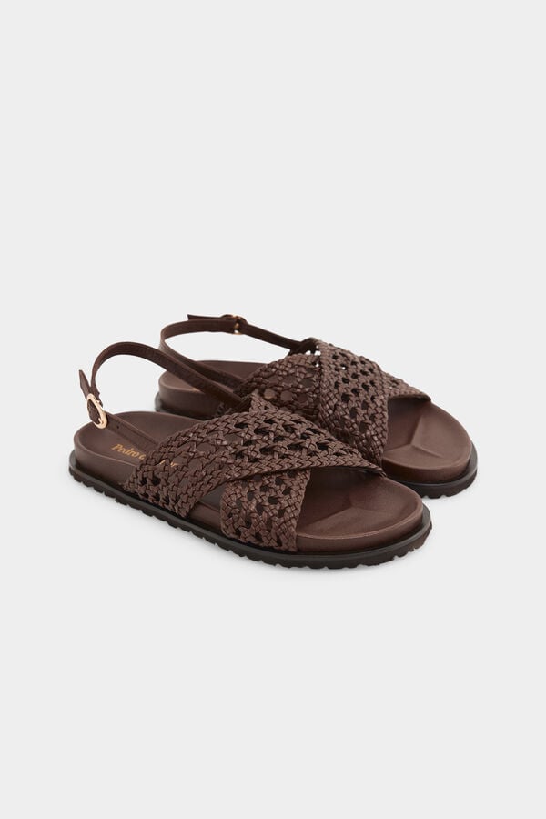 Pedro del Hierro Braided sandal Brown