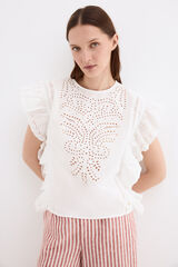 Pedro del Hierro T-shirt sem mangas com dourados Branco