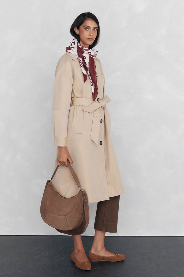 Pedro del Hierro Gabardina larga Beige