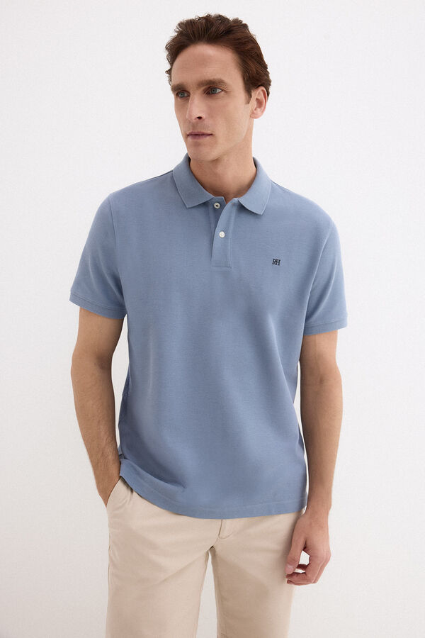 Pedro del Hierro Polo b&aacute;sico piqu&eacute; Azul