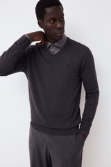 Pedro del Hierro Premium cotton silk cashmere knit jumper Grey
