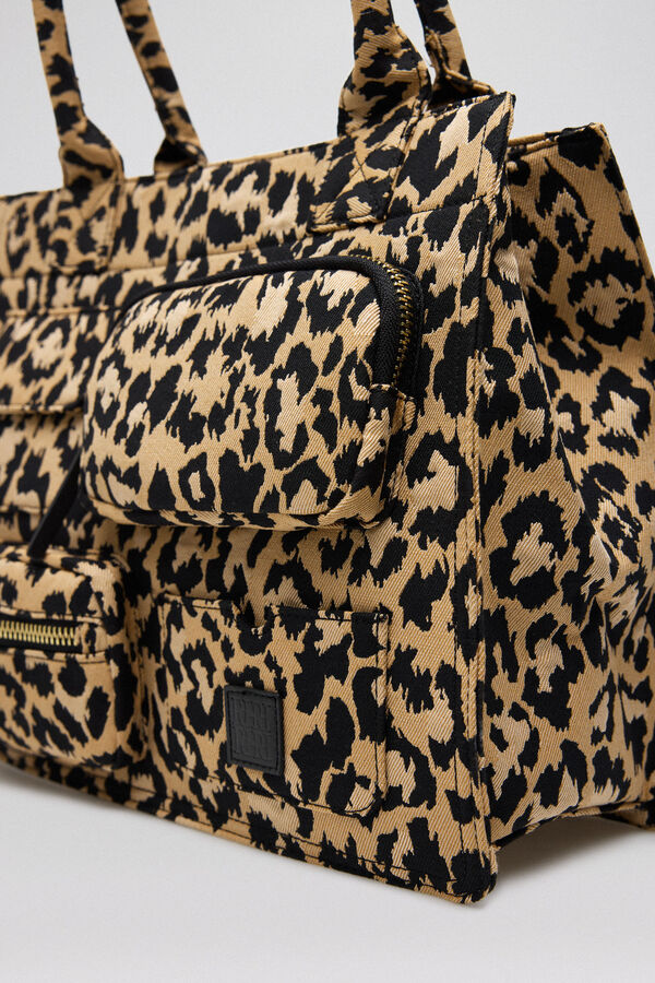 Pedro del Hierro Bolso tote animal print Marrón