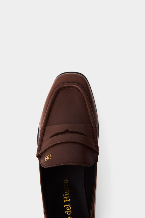 Pedro del Hierro Leather loafers Brown