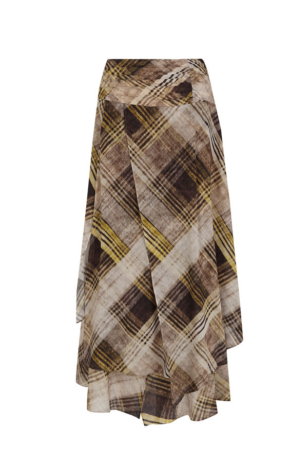Pedro del Hierro Draped waist scarf skirt Grey