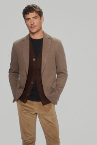 Pedro del Hierro Jersey-knit blazer with detachable elements Beige
