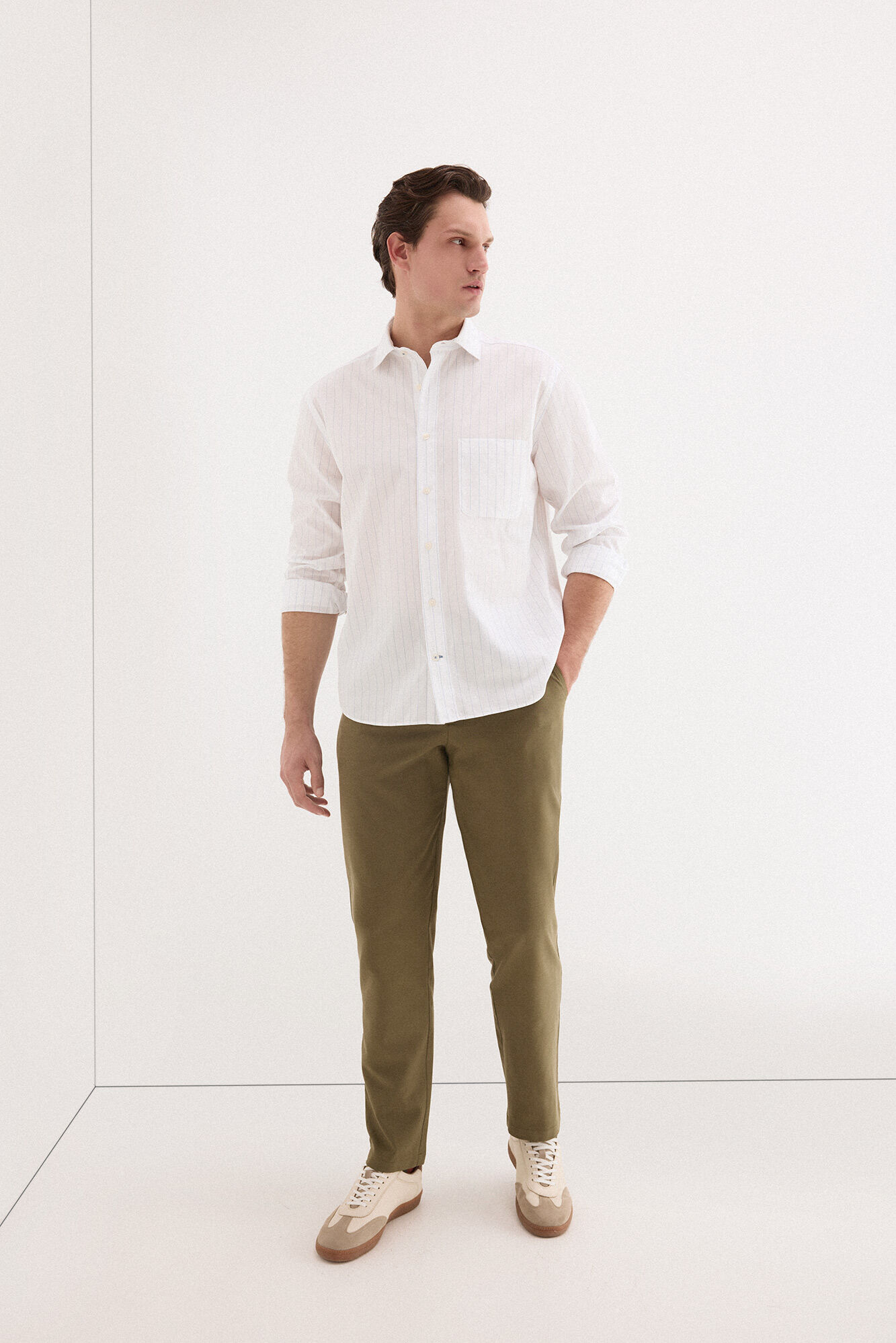 Pedro del Hierro Poplin striped shirt