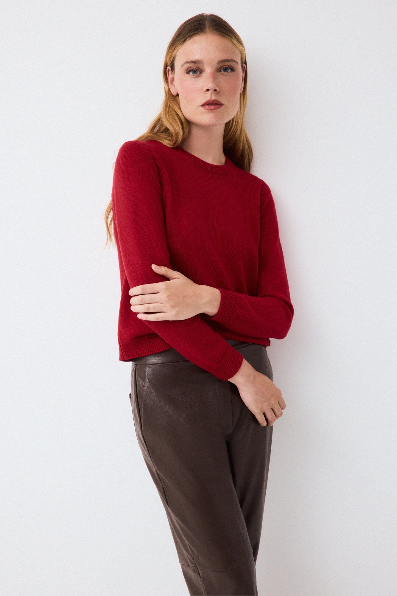 Pedro del Hierro Cross-knit detail jumper
