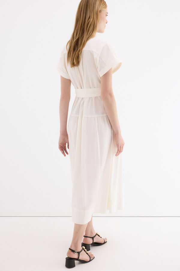 Pedro del Hierro Poplin shirt dress Ecru