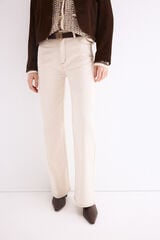 Pedro del Hierro Basic wide leg jeans Beige