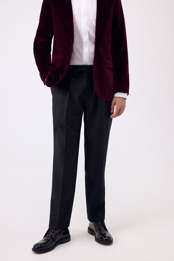 Pedro del Hierro Pleated trousers going out Black