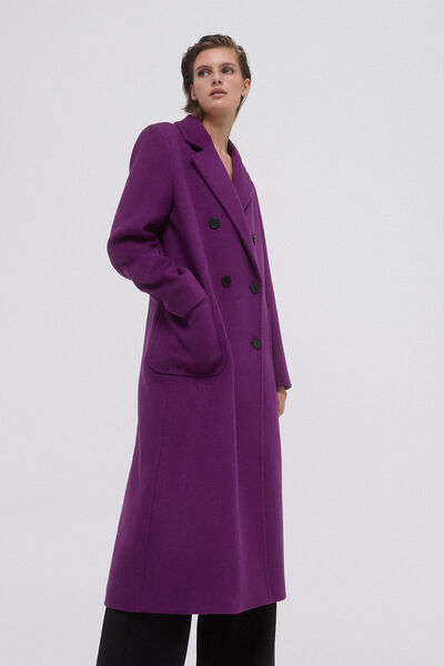 Pedro del Hierro Long cloth coat  Purple