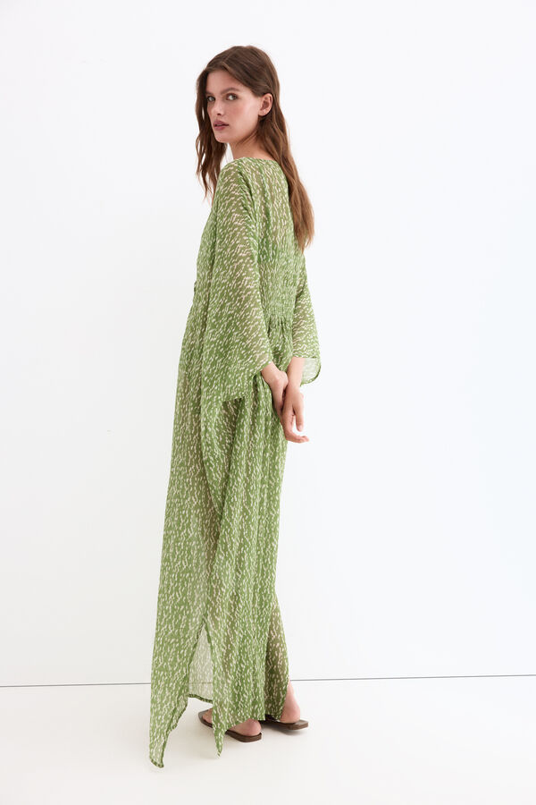 Pedro del Hierro Printed kaftan Green