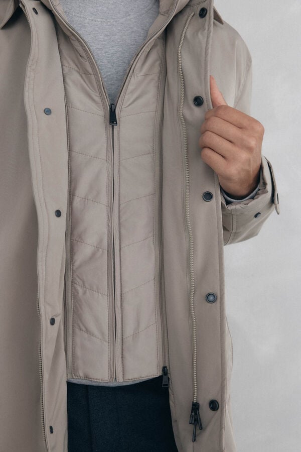 Pedro del Hierro removable lining coat Beige