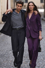 Pedro del Hierro Straight suit trousers Purple