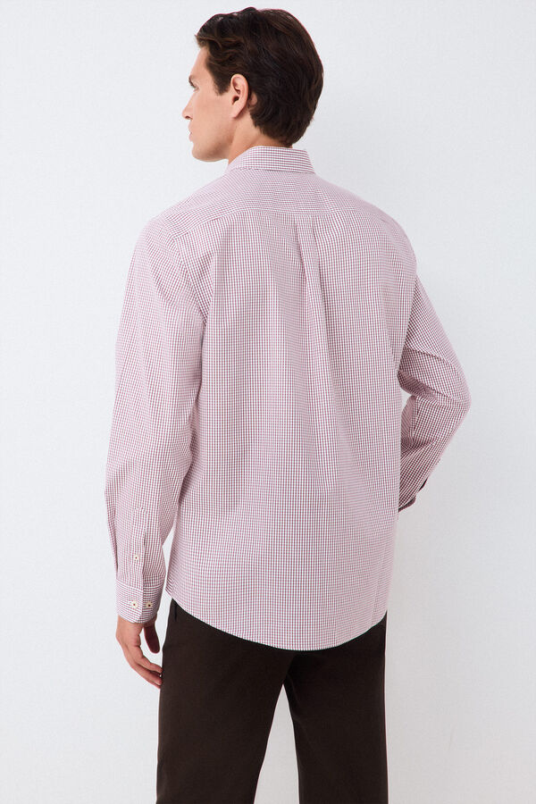 Pedro del Hierro Plaid shirt Burgundy