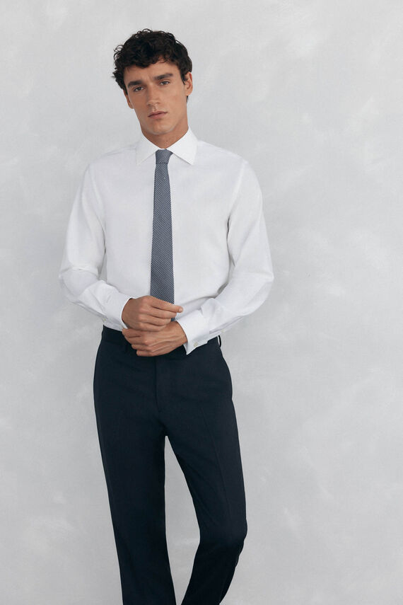 Camisa puño gemelos non iron + antimanchas