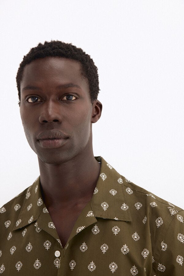 Pedro del Hierro Printed short sleeve shirt Green