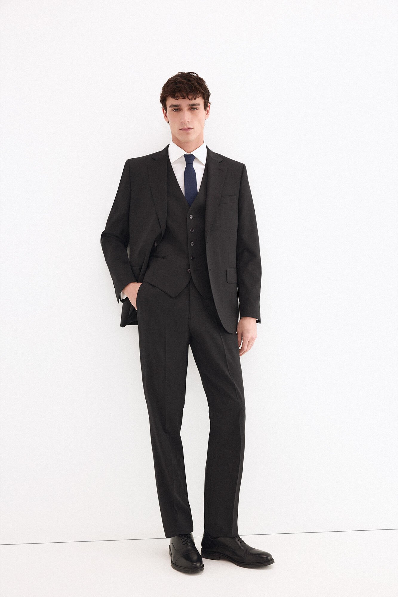 Pedro del Hierro Blazer liso bi-stretch de alfaiataria