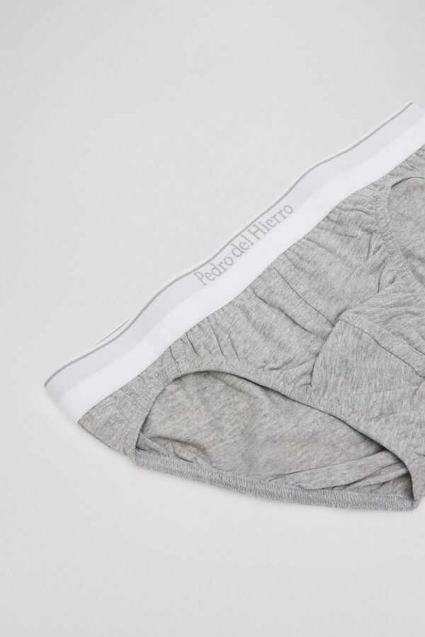Pedro del Hierro Plain jersey-knit briefs Grey