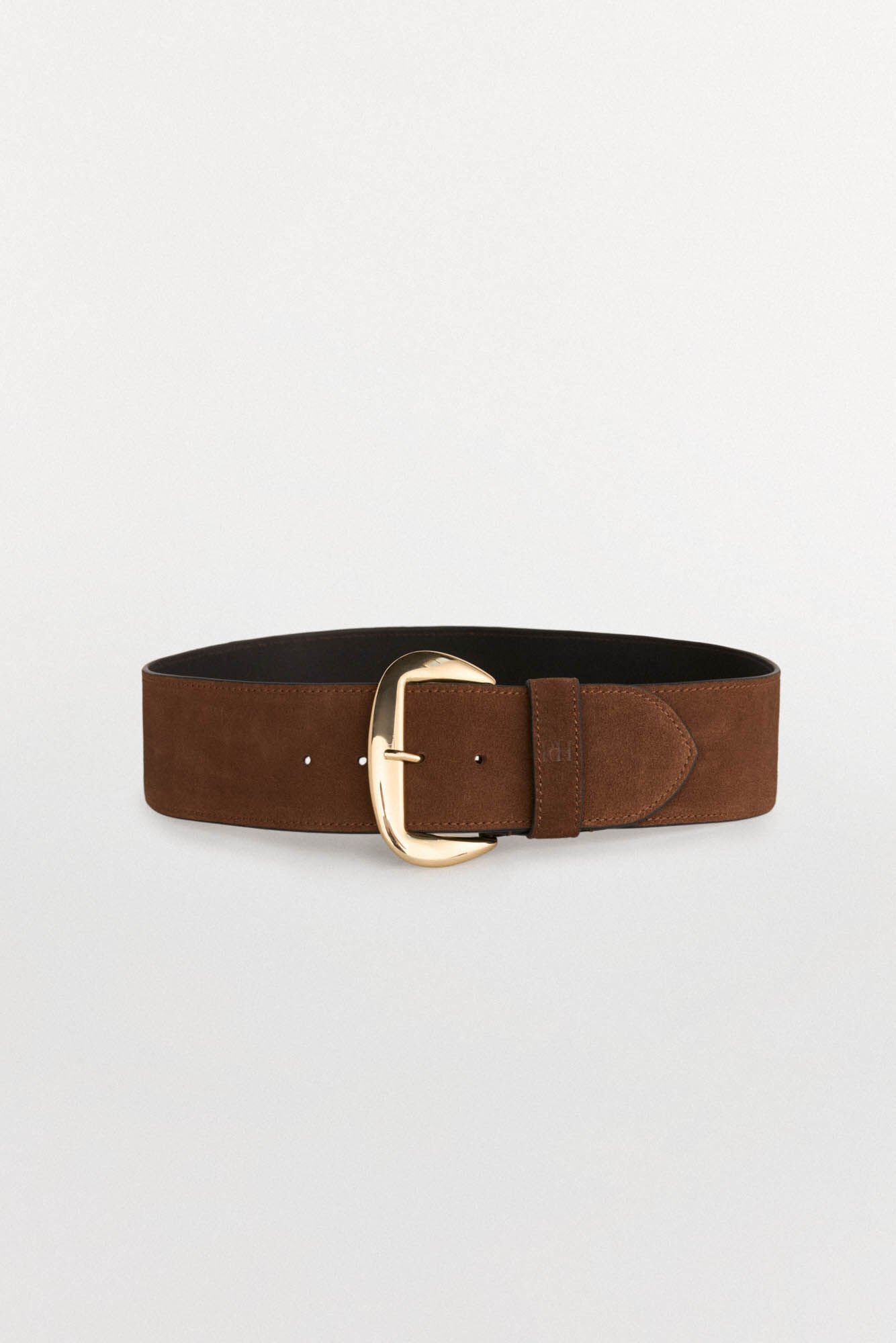 Pedro del Hierro Wide leather belt with oval buckle
