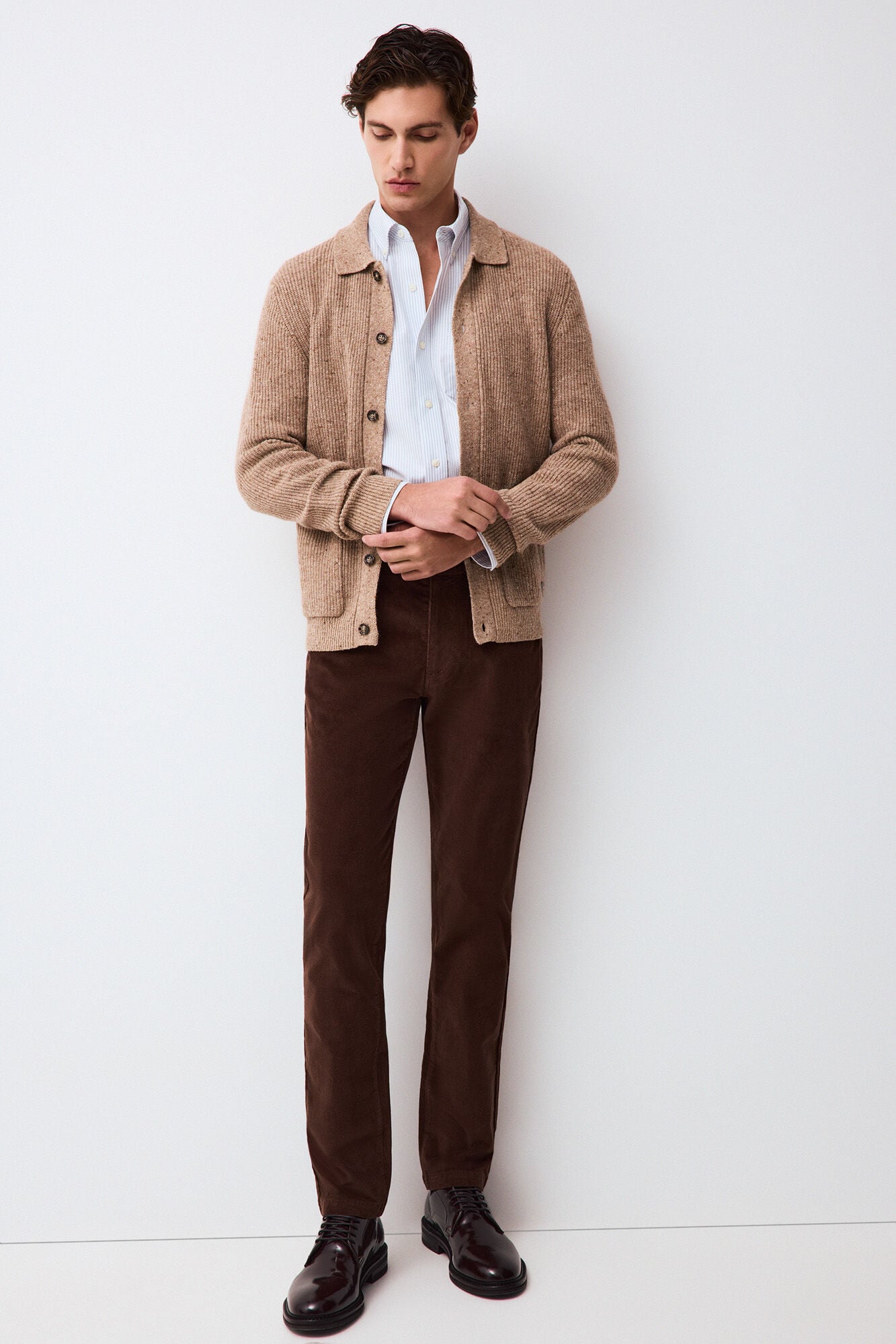 Pedro del Hierro Corduroy slim fit 5-pocket trousers
