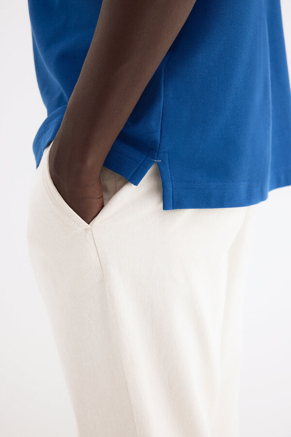 Pedro del Hierro Basic piqu&eacute; polo shirt Blue